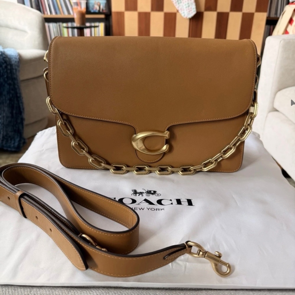 Coach Retail Chain Tabby 30 in Honey Brown with Brass Hardware